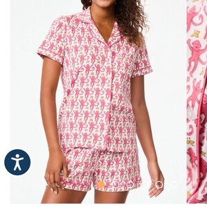 Pink Roller Rabbit Monkey Polo Pajamas